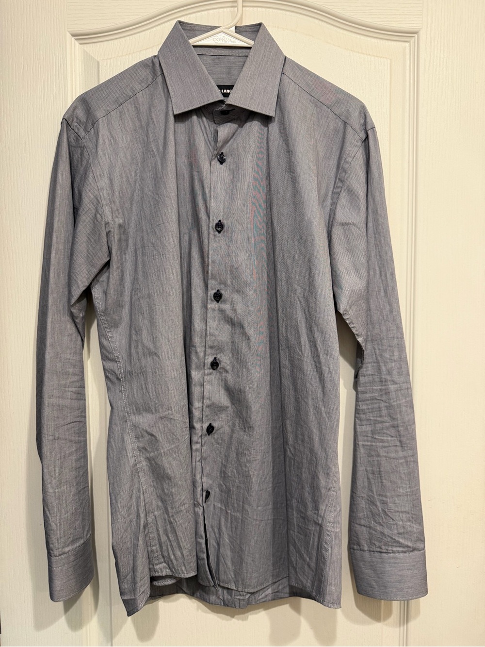 Jared Lang Men's Light Gray Button-Down Dress Shirt